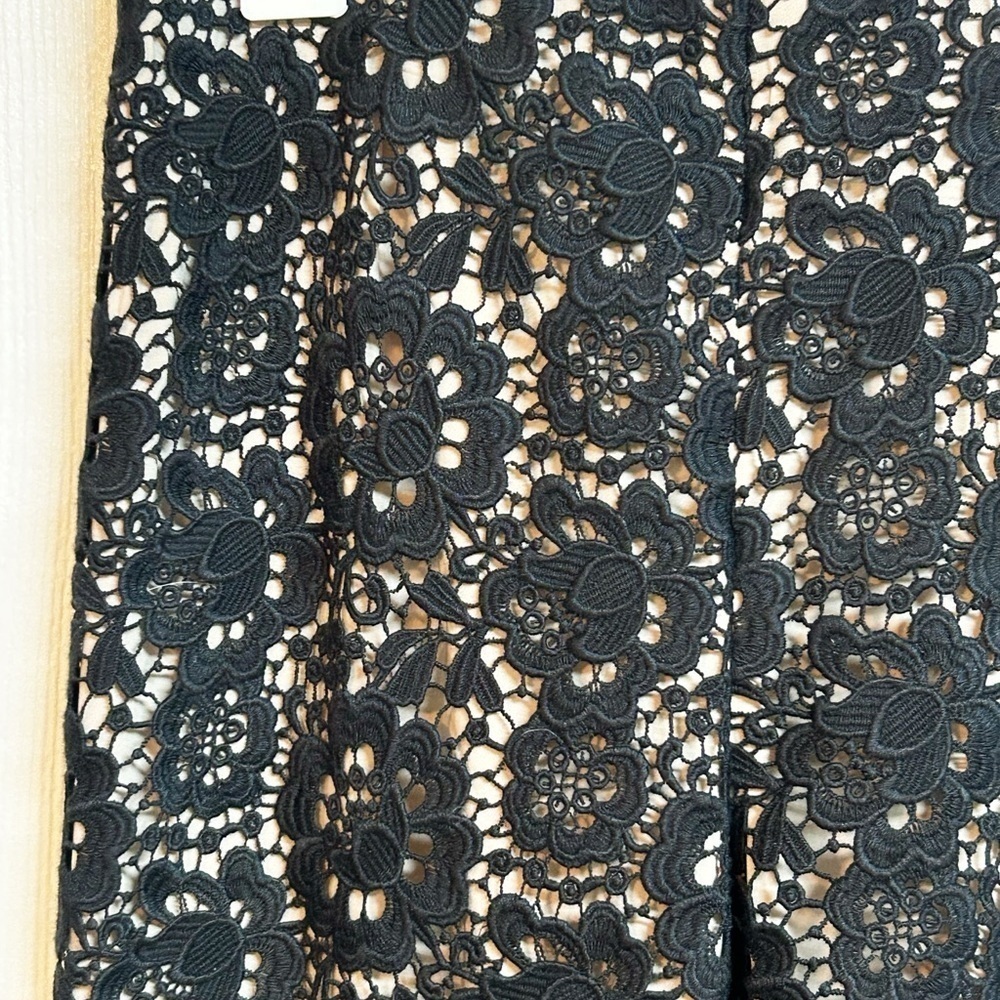 Etcetera Women's Black Floral Lace Pants Ranunculus Size 0 - Picture 3 of 12